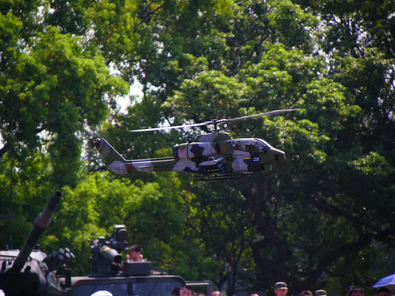 Radio Controlled Model Helicopter Flying over Chengkungling Ground in Low Attitude…